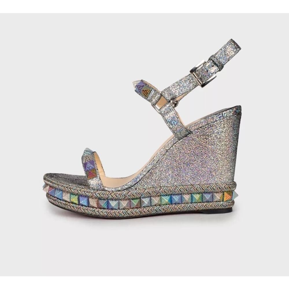 Christian Louboutin Pyraclou 110 Leather Open-Toe Sandals Sz.39